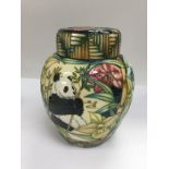 A large Moorcroft trial ginger jar and cover depic