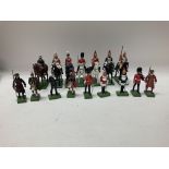 A large collection of painted toy soldiers.