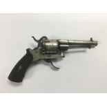 An early 19th Century rim fire revolving pistol, o