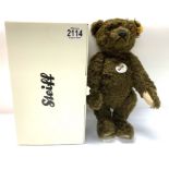 A Boxed Steiff Mohair Growler bear 000812. 34cm.