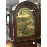 A Reproduction Mahogany long case clock with visib