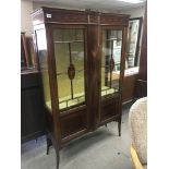 A Quality Edwardian inlaid mahogany display cabine