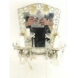 Venetian glass wall mirror , postage cat D NO RESE
