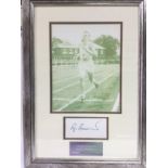 A framed and glazed signed photo of Roger Banniste