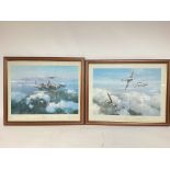 Framed Robert Taylor prints- Hurricane and Lancast