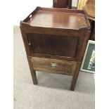 A George III mahogany commode, approximate dimensi