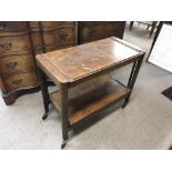 An Art Deco walnut side table, approximate dimensi