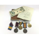 WITHDRAWN - A group of British WW1 medals awarded