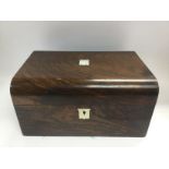 A walnut box, approx 27cm x 14cm x 19.5cm. Shippin