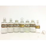 Vintage apothecary bottles with original labels ,