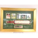 Framed Mike Gatting signed bat montage with certif