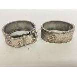 Two antique silver bracelets , both Birmingham hal