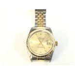 Rolex Datejust 16013 ref. Champagne and diamond fa