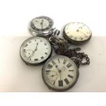 A collection of silver pocket watches , postage ca