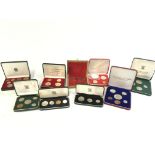 9 coin sets including Malawis 1964 set. Sets from