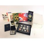 A collection of Six Royal Mint packs, decimal and