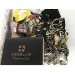 Box of assorted watches including Sekonda, Citron