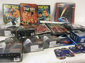 Collection of Star Trek items including action fig