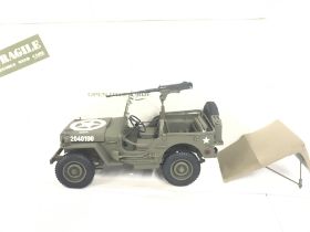 A Boxed Franklin Mint Willys Jeep. 1/16 Scale.