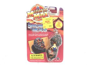 A Carded Bluebird Mighty Max Shrunk Head. Rock Mon