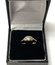 An 18ct 1920s gold solitare diamond ring, approx 0