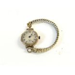 An 18ct gold vintage ladies watch. Approximately 2