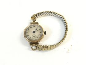 An 18ct gold vintage ladies watch. Approximately 2