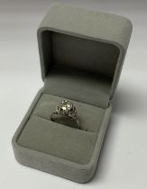 A 1930s 1.55ct Solitare diamond ring with platinum