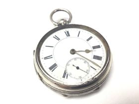 Silver open face pocket watch, unnamed. Postage ca