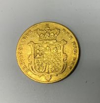 A full 1825 George IV sovereign. (A)