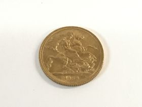 A full 1964 gold sovereign. Postage A