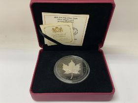 A cased Royal Canadian Mint 2019 $10 fine silver a