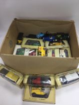 A box of Matchbox Models of Yesteryear die cast ve