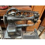 A Treadle operated Shoemakers 'Singer sewing machi