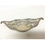 A silver dish with shaped and pierced sides London