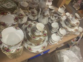 An extensive Royal Albert Old Country Rose tea and