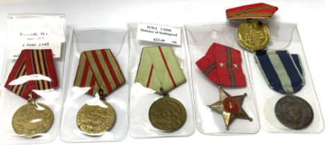 6 various Russian and German medals (A)