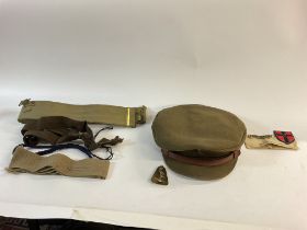 Second World War royal west Kent hats with belts a