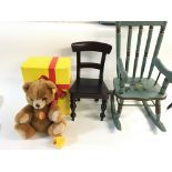 A Steiff teddy bear petsy with squeaker in box and