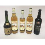 Three bottles of the Famous Grouse Finest Scotch W