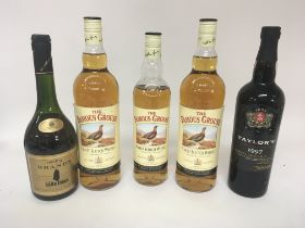 Three bottles of the Famous Grouse Finest Scotch W