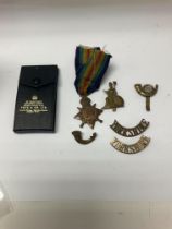 World War I medals. 17255 pte F.Batt