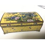 A Quality Japanese Cloisonné dome top box decorate