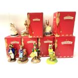 A collection of Royal Doulton Bunnykins figurines.