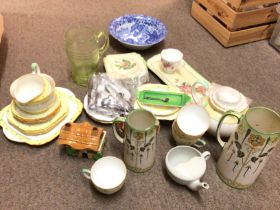 A collection of ceramics including a ABJ Grafton t