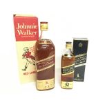 Boxed Johnnie Walker Red (4 pints) & Black Label O