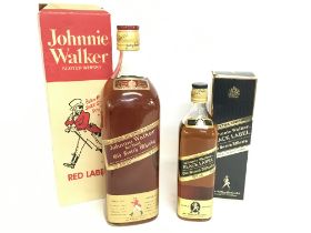 Boxed Johnnie Walker Red (4 pints) & Black Label O