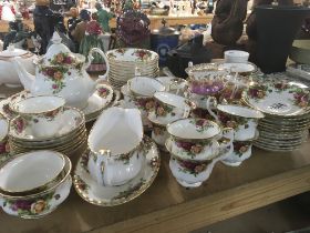 A collection of Royal Albert old English Country rose tea and dinner ware and Royal Albert Regal
