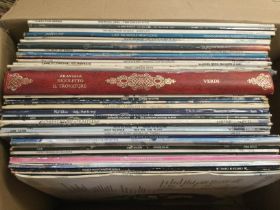 A collection of LPs by various artists including A