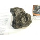 A Campo del Cielo meteorite weighing 5230 grams. Comes with certificate of authenticity.